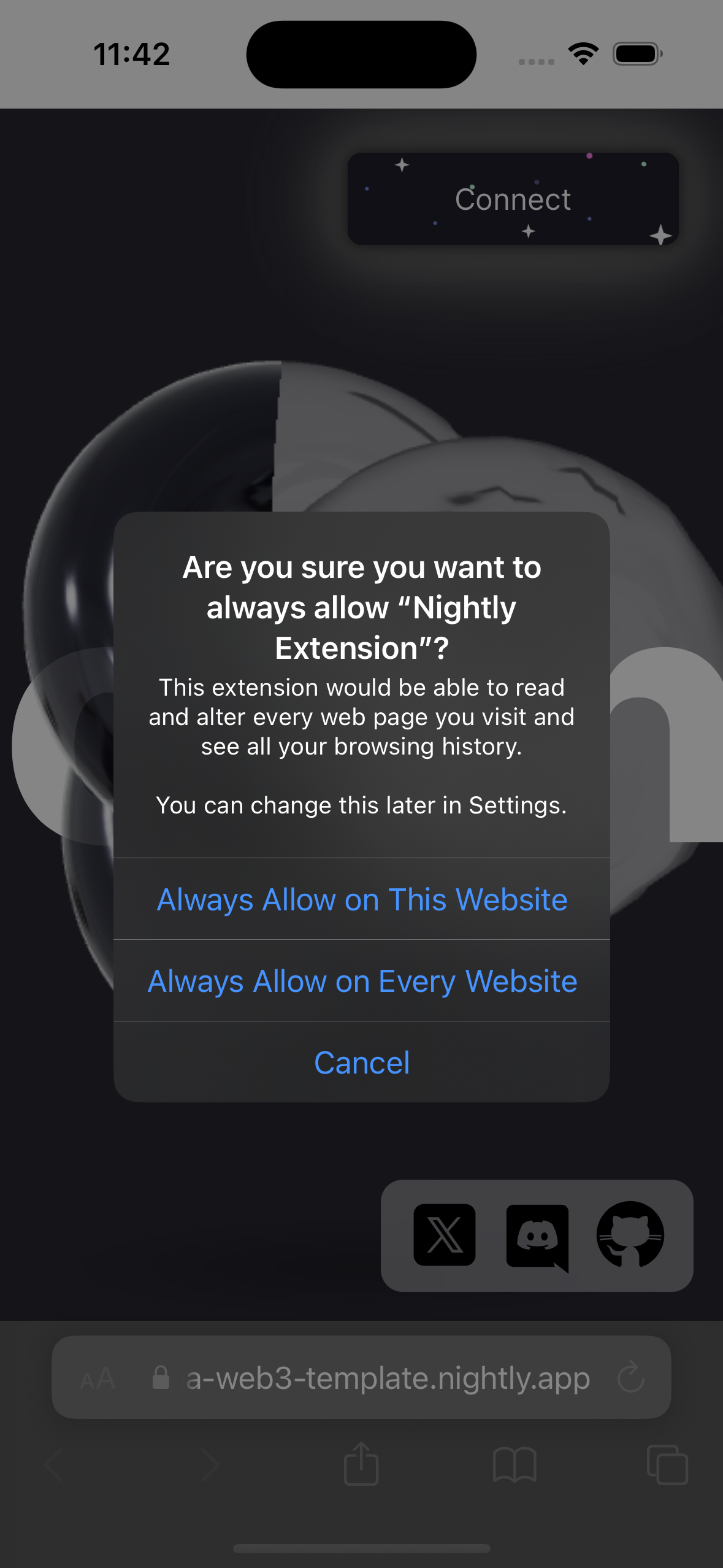 Always allow on every website